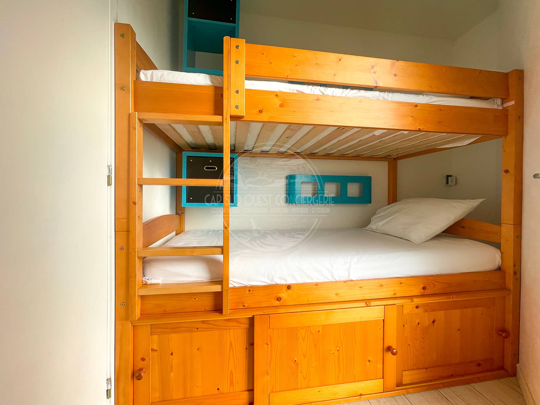 chambre avec lits superposés pour les plus jeune location appartement Soorts-Hossegor
