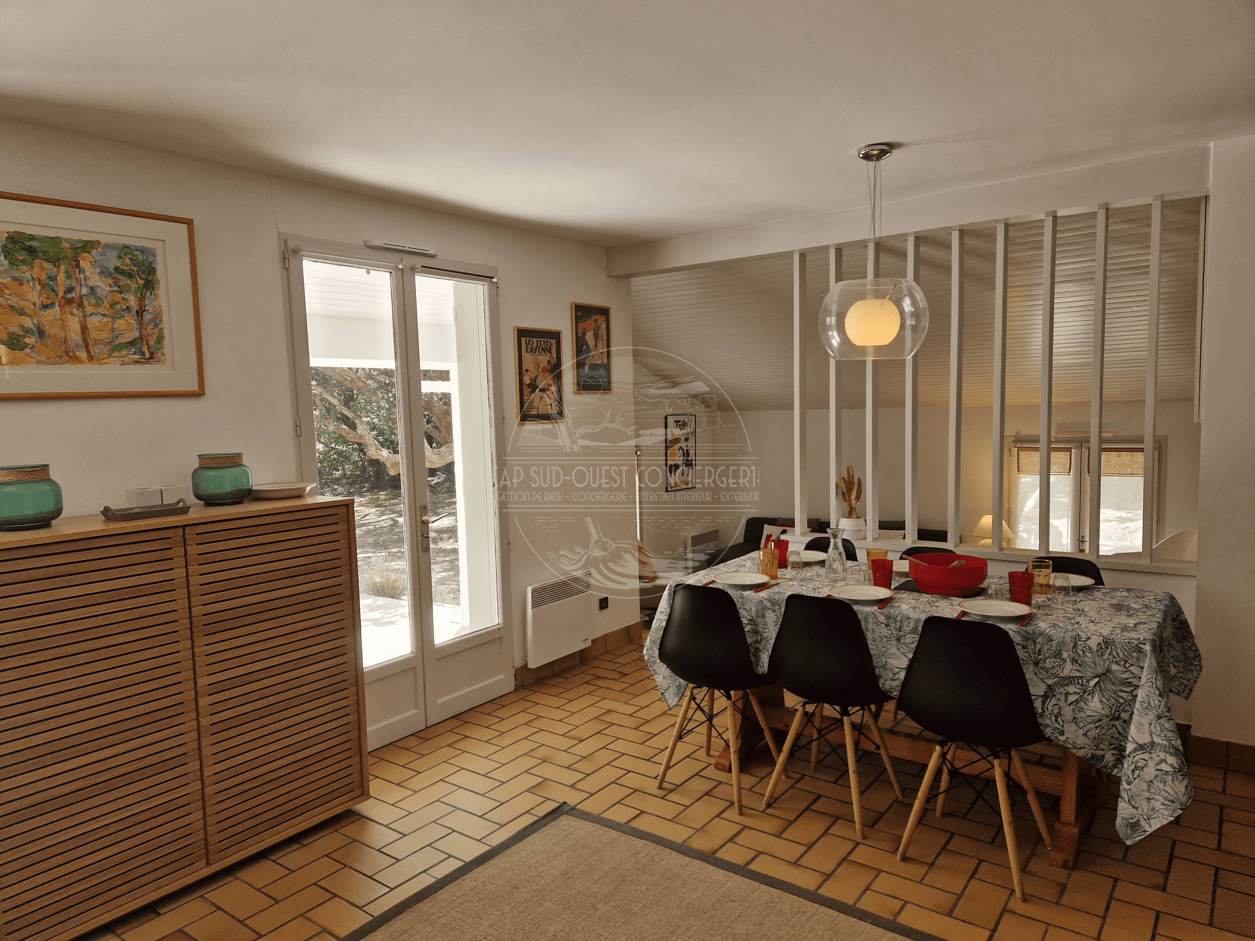 salle à manger villa hossegor