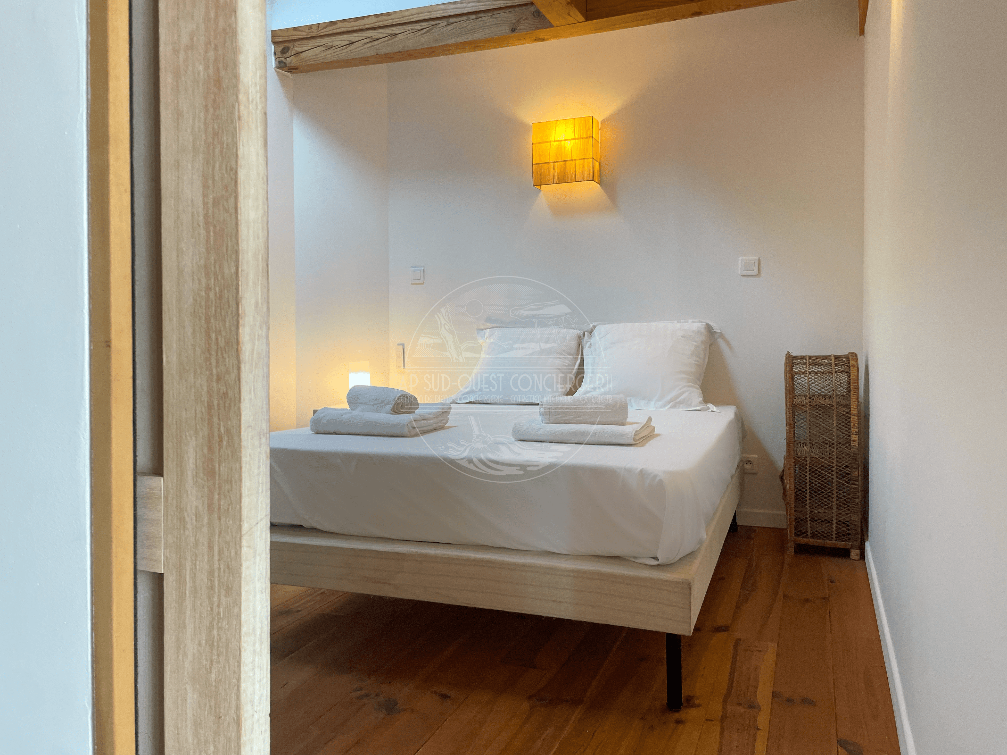 chambre lit double 160x200 villa capbreton